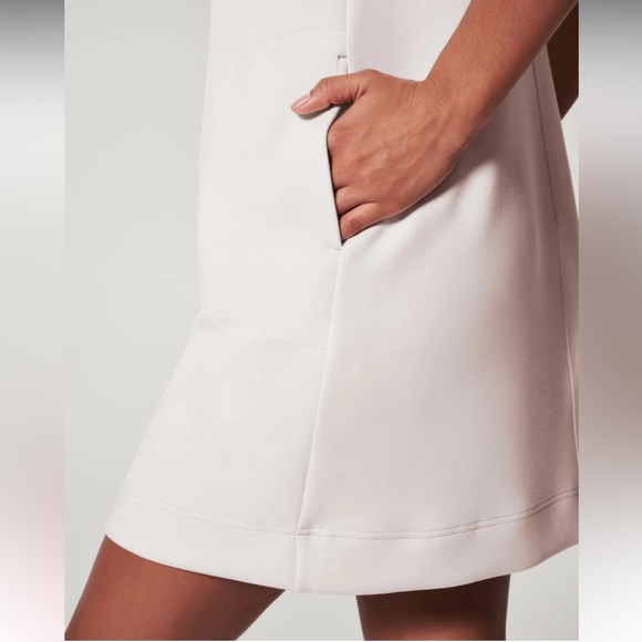 Spanx AirEssentials Mock Neck Dress • White Cloud size medium - Picture 2 of 12